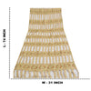 Sanskriti Vintage Cream Indian Dupatta Hand Beaded Cotton Silk Cut Work Stole