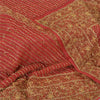 Sanskriti Vintage Indian Dupatta 100% Pure Georgette Silk Red Hand Beaded Stole