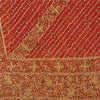 Sanskriti Vintage Indian Dupatta 100% Pure Georgette Silk Red Hand Beaded Stole