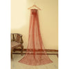 Sanskriti Vintage Dark Red Dupatta Net Mesh Hand Beaded Zardozi Party Stole