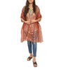 Sanskriti Vintage Dark Red Dupatta Net Mesh Hand Beaded Zardozi Party Stole