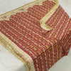 Sanskriti Vintage Dark Red Dupatta Pure Cotton Handmade Bandhani Gharchola Stole