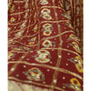 Sanskriti Vintage Dark Red Dupatta Pure Cotton Handmade Bandhani Gharchola Stole