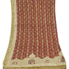 Sanskriti Vintage Dark Red Dupatta Pure Cotton Handmade Bandhani Gharchola Stole