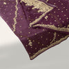 Sanskriti Vintage Dupatta Indian Net Mesh Purple Hand Beaded Zardozi Work Stole