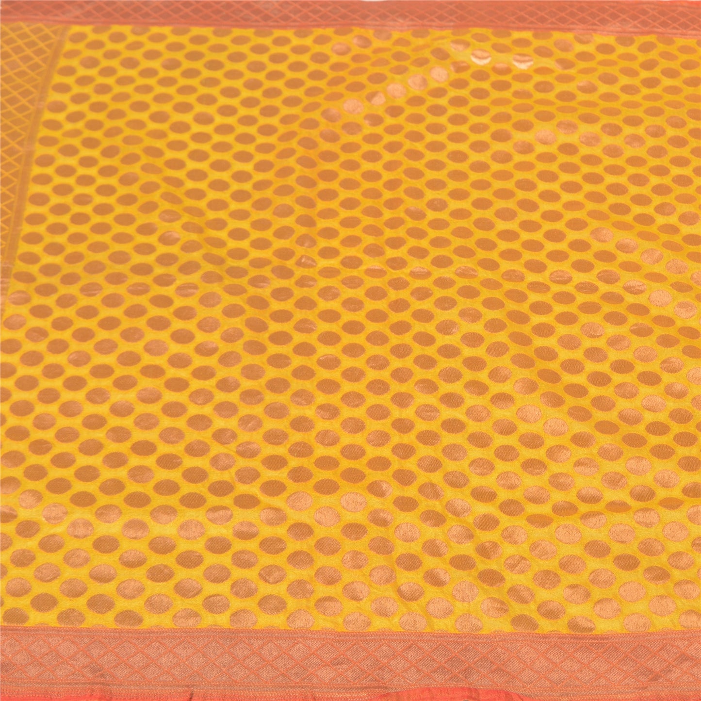 Санскритские винтажные тяжелые шарфы-дупатта из шелка желтого цвета из парчи Zari для вечеринок