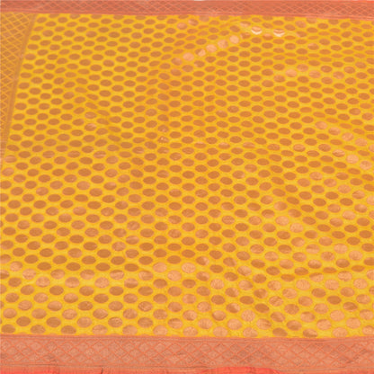 Санскритские винтажные тяжелые шарфы-дупатта из шелка желтого цвета из парчи Zari для вечеринок