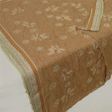 Load image into Gallery viewer, Sanskriti Vintage Brown Dupatta Pure Georgette Silk Hand Beaded Zari Stole
