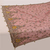 Sanskriti Vintage Mauve Dupatta Long Stole Net Hand Beaded Premium Wrap Scarves