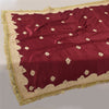 Sanskriti Vintage Red Dupatta Long Stole Pure Silk Hand Beaded Premium Wrap Veil