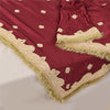 Sanskriti Vintage Red Dupatta Long Stole Pure Silk Hand Beaded Premium Wrap Veil
