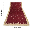 Sanskriti Vintage Red Dupatta Long Stole Pure Silk Hand Beaded Premium Wrap Veil