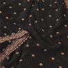 Sanskriti Vintage Black Dupatta Long Stole Pure Silk Hand Beaded Premium Scarves