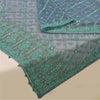 Sanskriti Vintage Dupatta/Stole Net Mesh Blue Hand Beaded Zardozi Scarves Veil