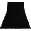 Sanskriti Vintage Black Dupatta Long Stole Cotton Silk Hand Beaded Ethnic Veil