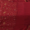 Sanskriti Vintage Red Dupatta Long Stole Pure Georgette Embroidered Premium veil