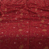 Sanskriti Vintage Red Dupatta Long Stole Pure Georgette Embroidered Premium veil