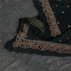 Sanskriti Vintage Dupatta Pure Georgette Black Hand Beaded Zardozi Dabka Stole