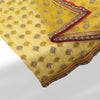 Sanskriti Vintage Dupatta/Stole Net Mesh Yellow Hand Beaded Zardozi Scarves Veil