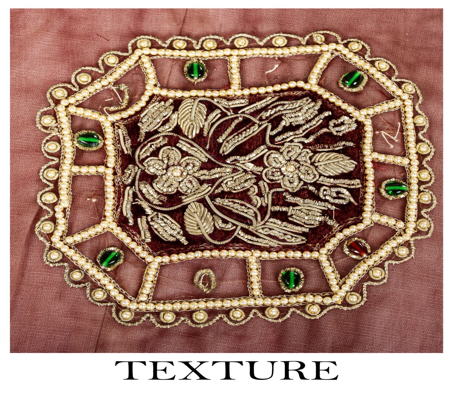 Sanskriti Vintage Red Organza Dupatta/Stole Hand Embroidered Zardozi Dabka Veil