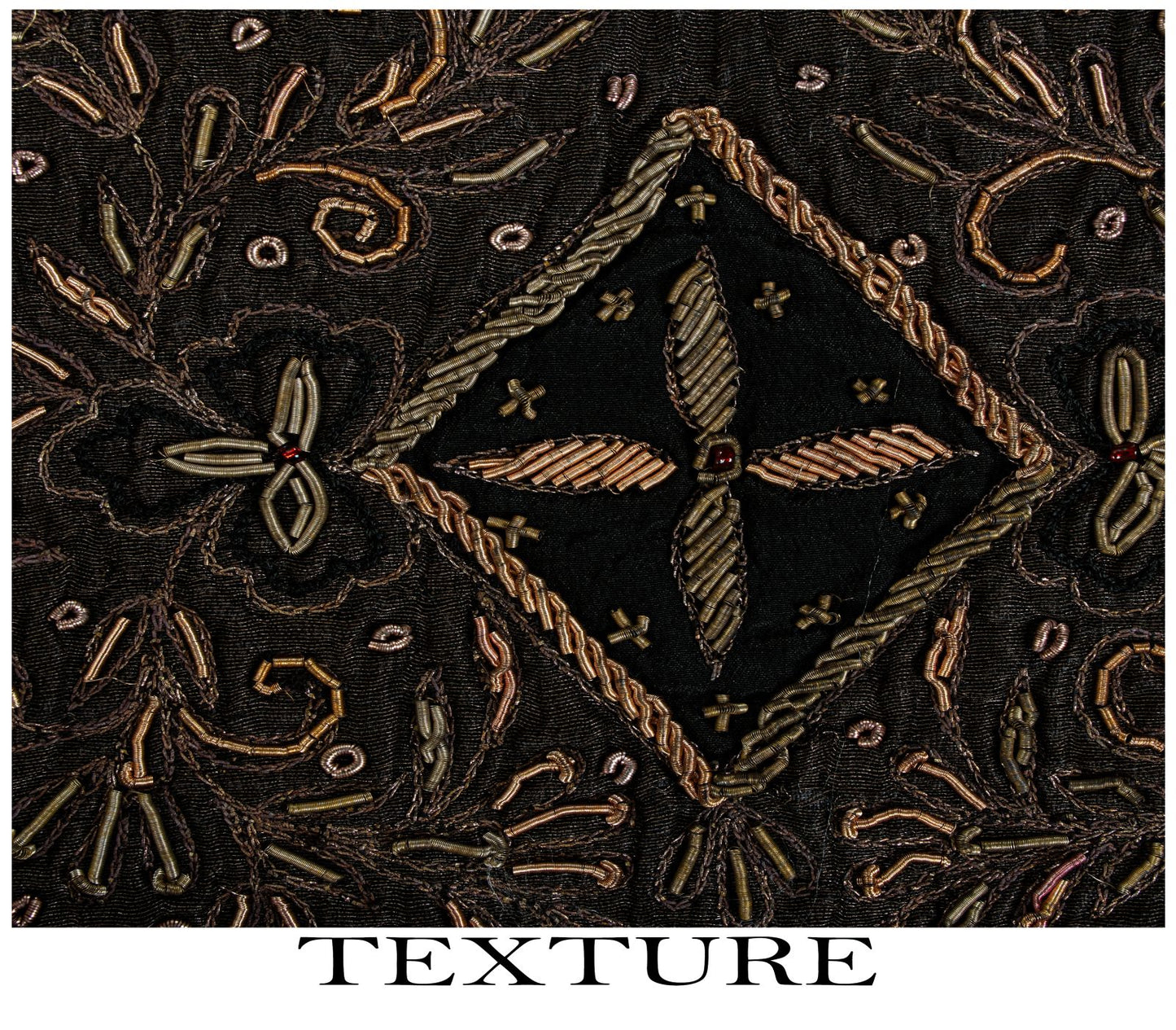 Sanskriti Vintage Black Pure Silk Dupatta/Stole Peacock Hand Embroidery Zardozi
