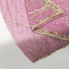 Sanskriti Vintage Long Dupatta Wedding Net Mesh Pink Hand Beaded Zardozi Stole
