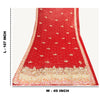 Sanskriti Vintage Dupatta/Stole Pure Georgette Red Hand Beaded Zardozi Scarves