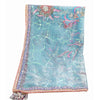Sanskriti Vintage Long Dupatta Organza Blue Hand Beaded Sequins Gota Patti Stole