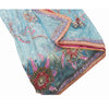 Sanskriti Vintage Long Dupatta Organza Blue Hand Beaded Sequins Gota Patti Stole