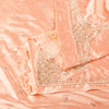 Sanskriti Vintage Peach Art Silk Dupatta Long Stole Hand Embroidery Zardozi Veil