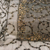 Sanskriti Vintage Dupatta Black Net Mesh Long Stole Hand Bead Neck/Head Scarves
