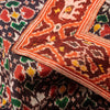 Sanskriti Vintage Dupatta Stole Pure Silk Brown Double Ikat Handwoven Pochampally
