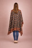 Sanskriti Vintage Dupatta Stole Pure Silk Brown Double Ikat Handwoven Pochampally