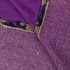 Sanskriti Vintage PurplePure Silk Dupatta Long Stole Hand Beaded Patch Work Veil