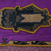 Sanskriti Vintage PurplePure Silk Dupatta Long Stole Hand Beaded Patch Work Veil