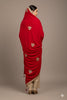 Sanskriti Vintage Pink Velvet Dupatta Long Stole Hand Embroidery Gota Patti Veil