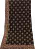 Sanskriti Vintage Black Pure Georgette Silk Dupatta Long Stole Hand Beaded Scarf