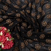 Sanskriti Vintage Black Pure Georgette Silk Dupatta Long Stole Hand Beaded Scarf