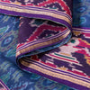 Sanskriti Vintage Blue Pure Silk Dupatta Long Stole Patan Patola Ikat Hand Woven