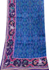 Sanskriti Vintage Blue Pure Silk Dupatta Long Stole Patan Patola Ikat Hand Woven