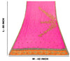 Sanskriti Vintage Pink Pure Georgette Silk Dupatta Long Stole Hand Beaded Scarf