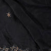 Sanskriti Vintage Black Pure Silk Dupatta Long Stole Hand Beaded Zardozi Scarves