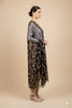 Sanskriti Vintage Black Pure Georgette Silk Dupatta Long Stole Hand Beaded Scarf