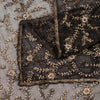 Sanskriti Vintage Black Net Stole Dupatta Long Hand Beaded Zari Wedding Scarves