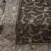 Sanskriti Vintage Black Net Stole Dupatta Long Hand Beaded Zari Wedding Scarves