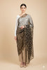 Sanskriti Vintage Black Net Stole Dupatta Long Hand Beaded Zari Wedding Scarves