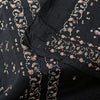 Sanskriti Vintage Black Pure Silk Dupatta Long Stole Hand Beaded Zardozi Scarves