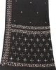 Sanskriti Vintage Black Pure Silk Dupatta Long Stole Hand Beaded Zardozi Scarves