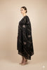 Sanskriti Vintage Black Pure Silk Dupatta Long Stole Hand Embroidered Zardozi
