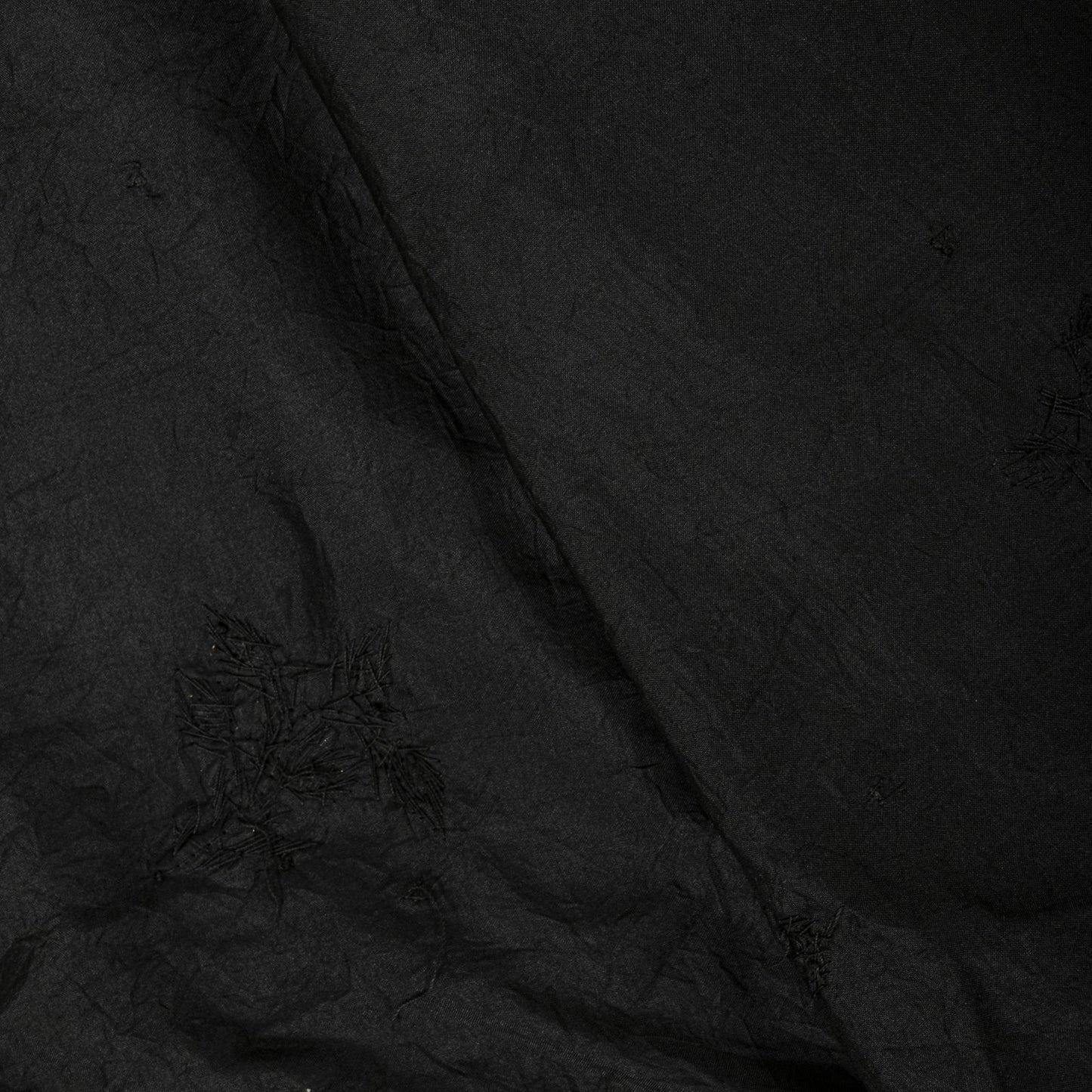 Sanskriti Vintage Dupatta/Stole Black Pure Silk Hand Embroidered Zardozi Veil